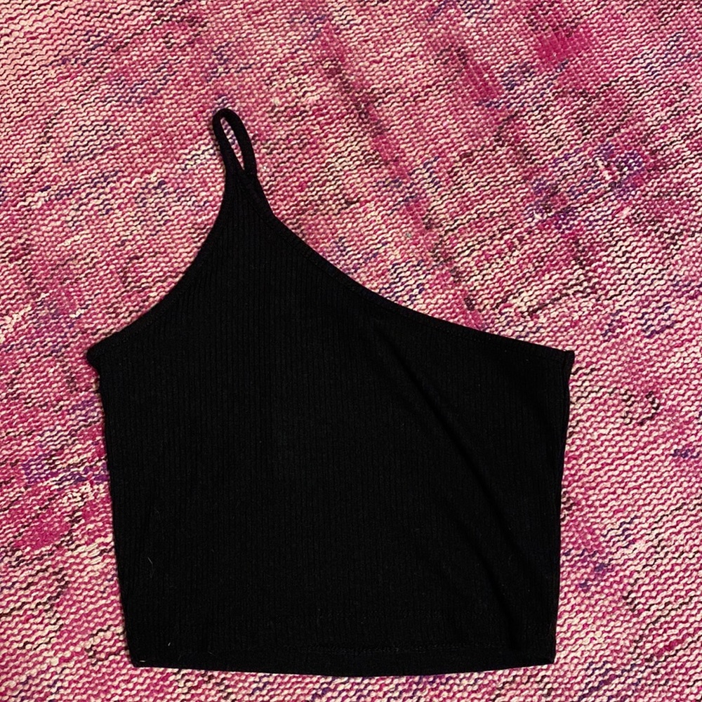 NASTYGAL Cropped One Shoulder Shirt